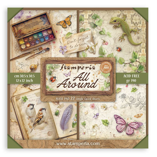 Stamperia Single-Sided Paper Pad 12"x12" 22/Pkg - All Around