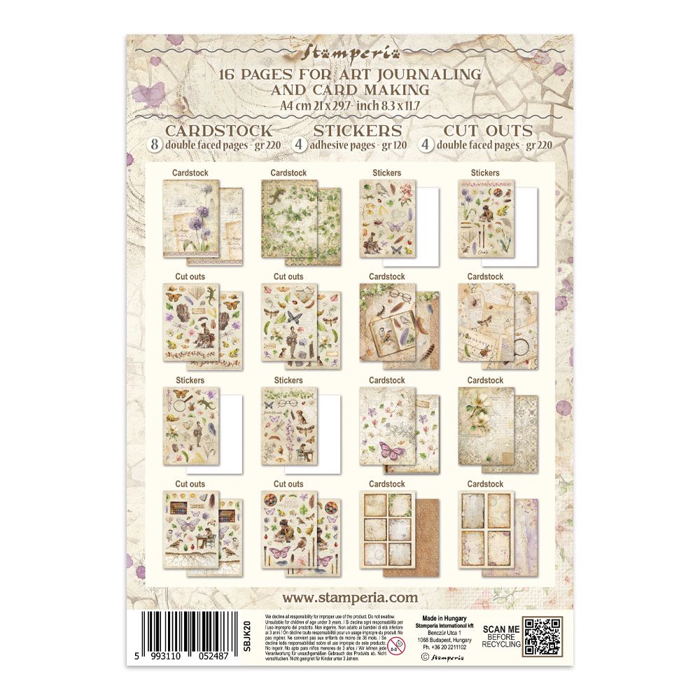 Stamperia Junk Journal Stickers, Cut-outs & Backgrounds - All Around