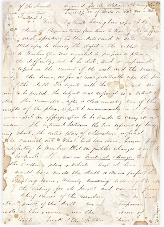 rice paper hand written text on a aged paper background