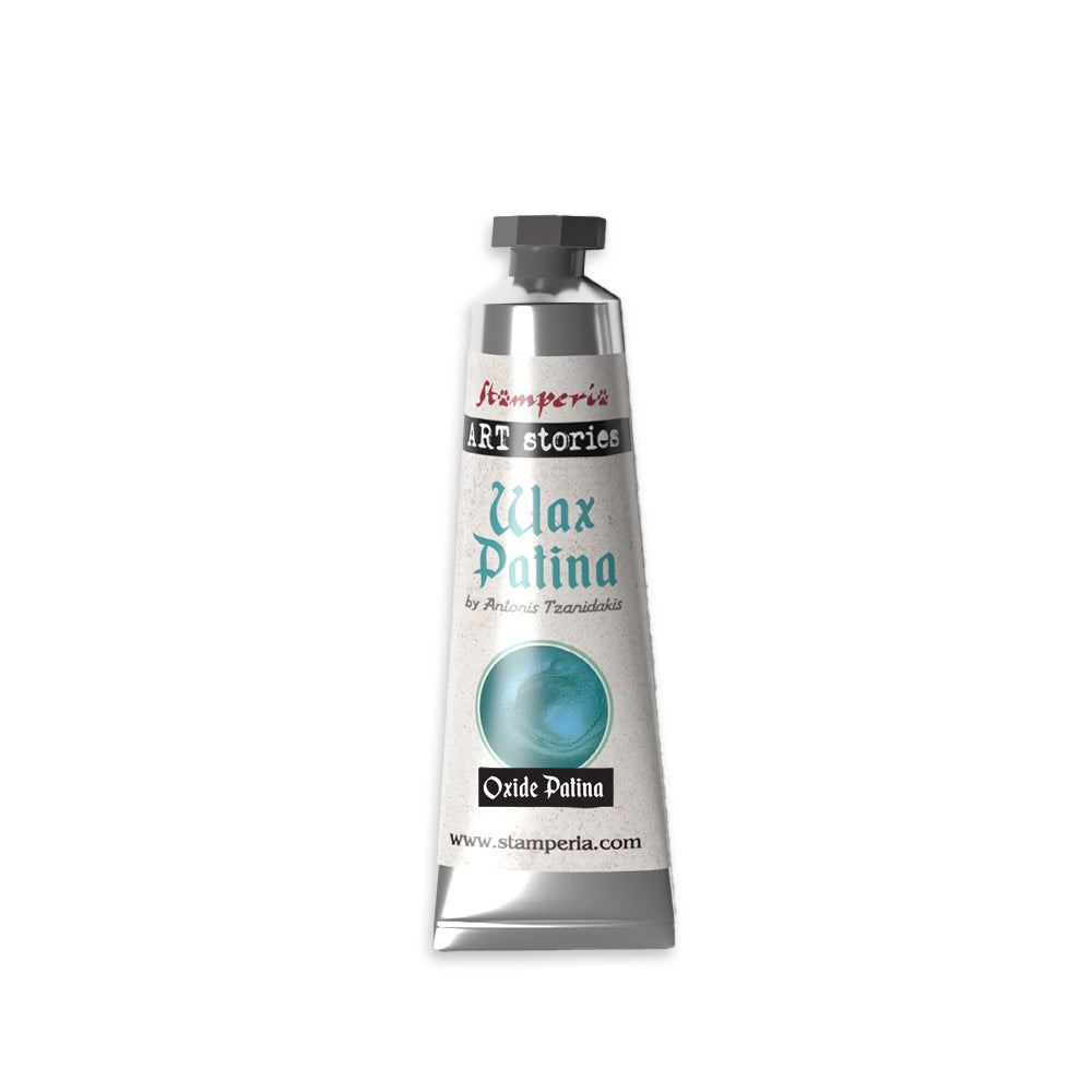 Tube of Stamperia Wax Palina on a white background