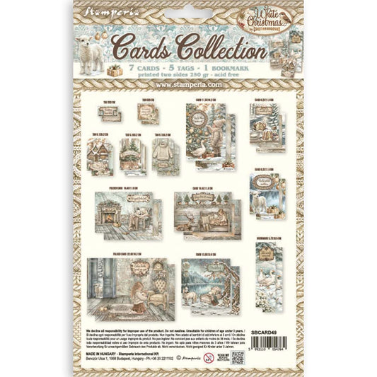 Stampendous White Christmas Cards Collection packaging with illustrations and text.