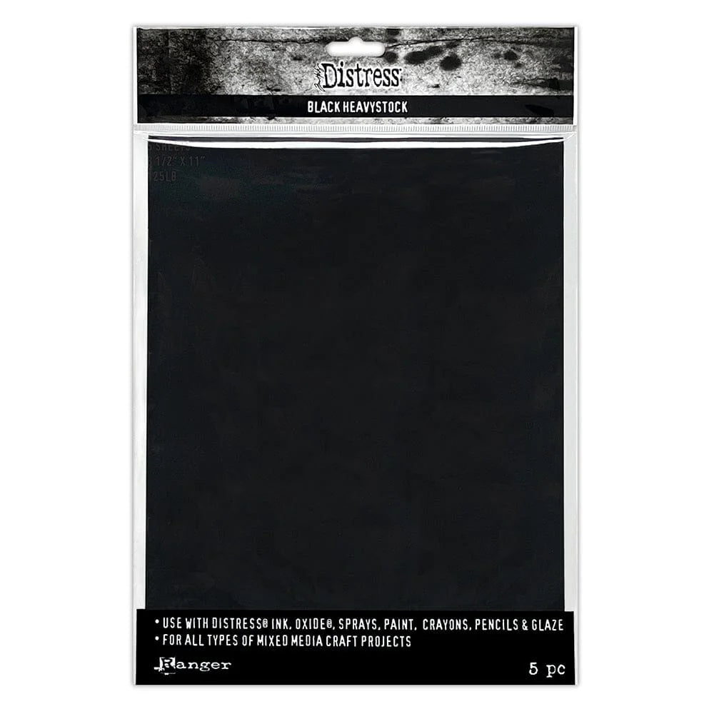 Tim Holtz Distress® Black Heavystock 8.5 x 11, 5pk