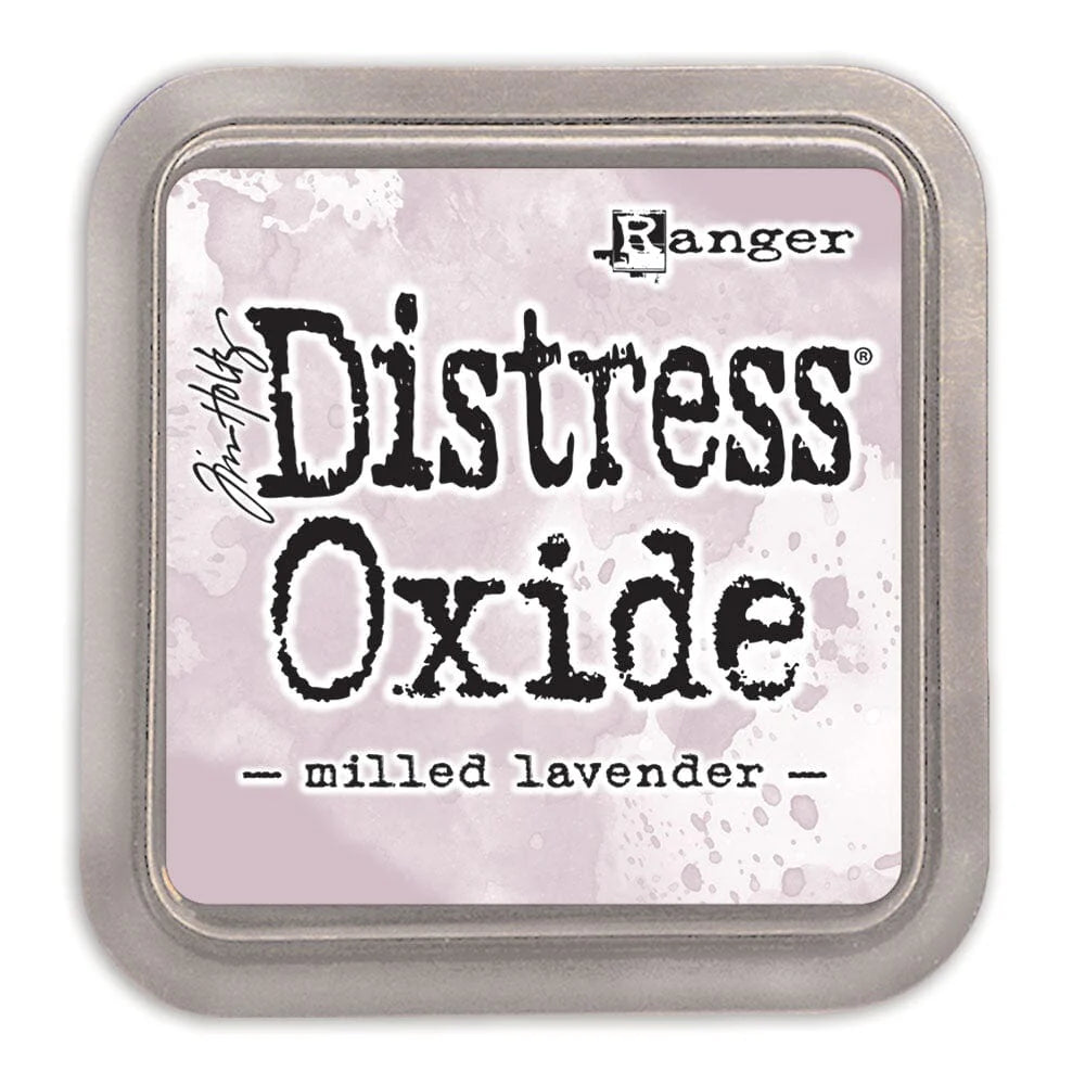 Milled Lavender distress oxide ink pad on white background