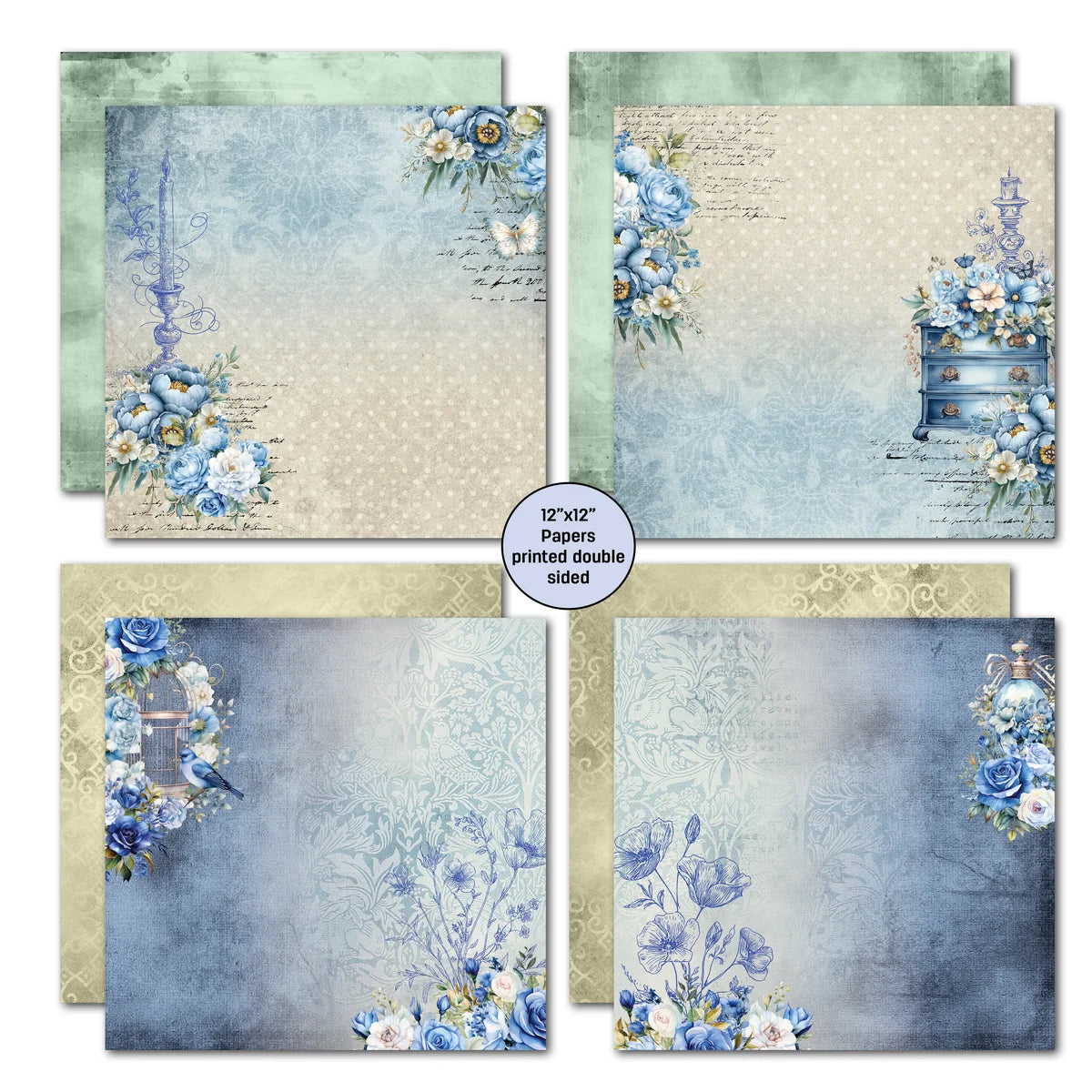 3Quarter Designs Twilight Ink 12x12 Design Paper & Diecuts Set