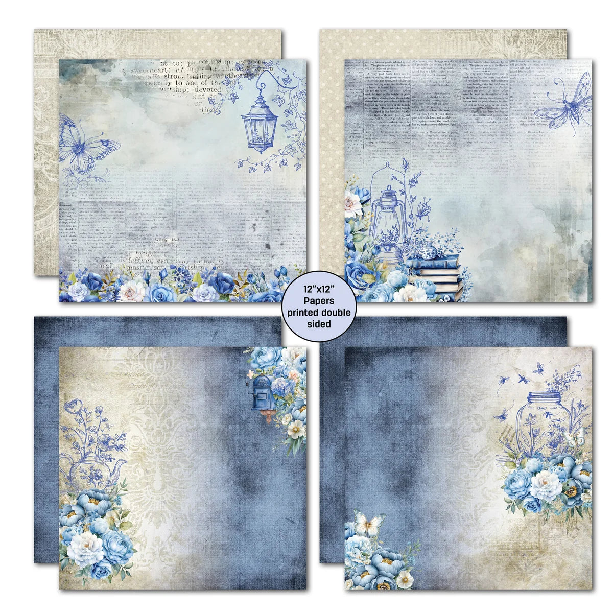 3Quarter Designs Twilight Ink 12x12 Design Paper & Diecuts Set