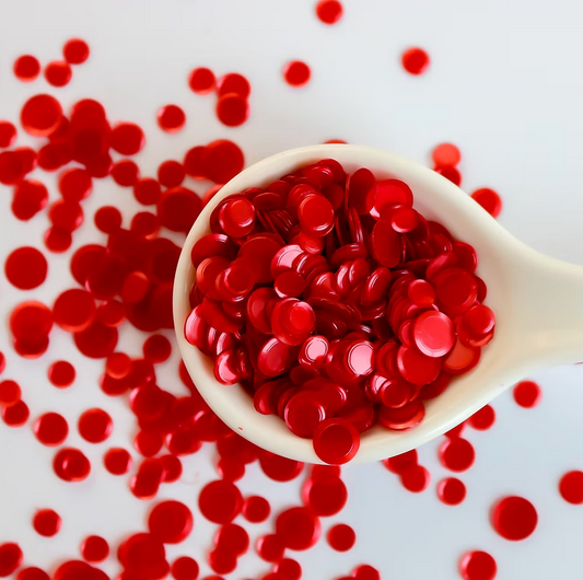 red confetti sequins for card making