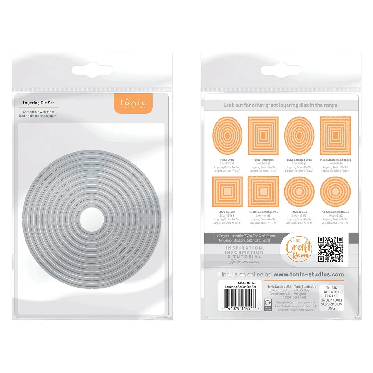 Tonic Studios die set packaging with clear window showing circular die.