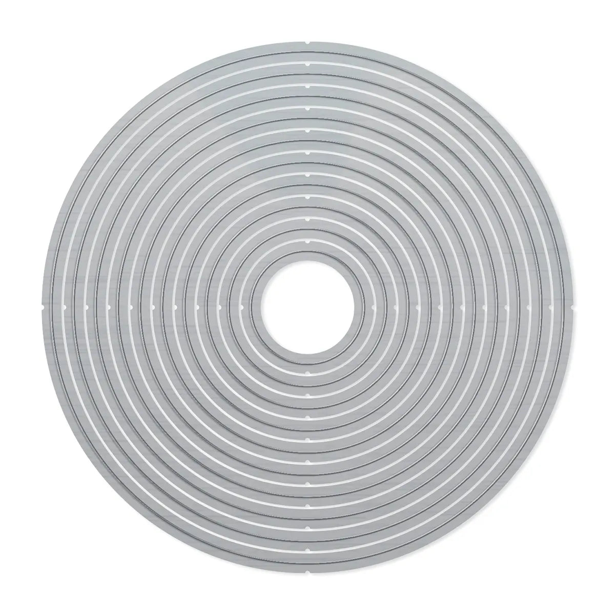 Circular strip with concentric rings on a white background