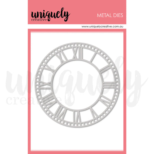 vinage clock die with roman numbers