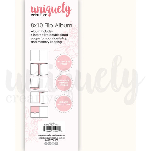Uniquely Creative  8x10 Flip Album - White