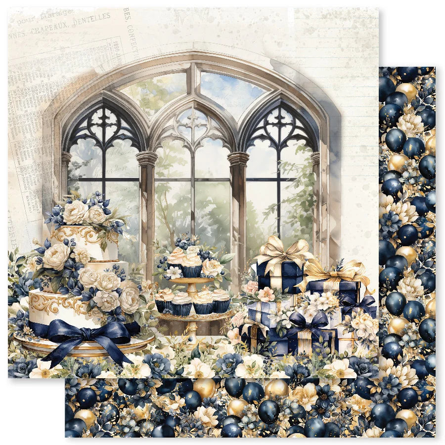 Paper Rose Wedding Blooms 12x12 Paper Collection