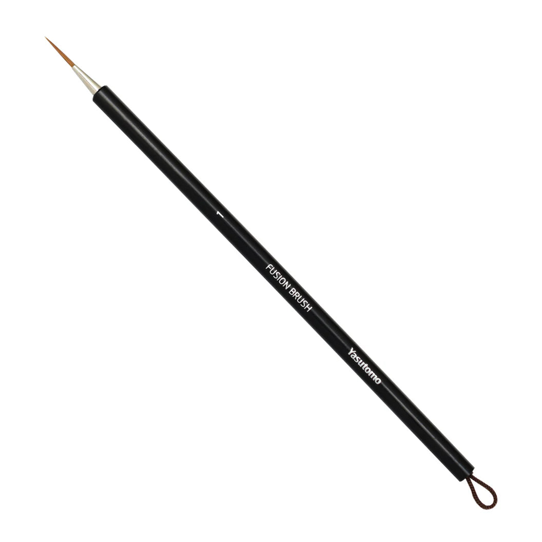 #1 Black paintbrush with Yasutomo visible brand name on a white background