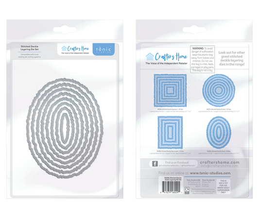 Crafter's Home Exclusive Tonic Studio Dies - Stitched Deckled Layered Die Bundle