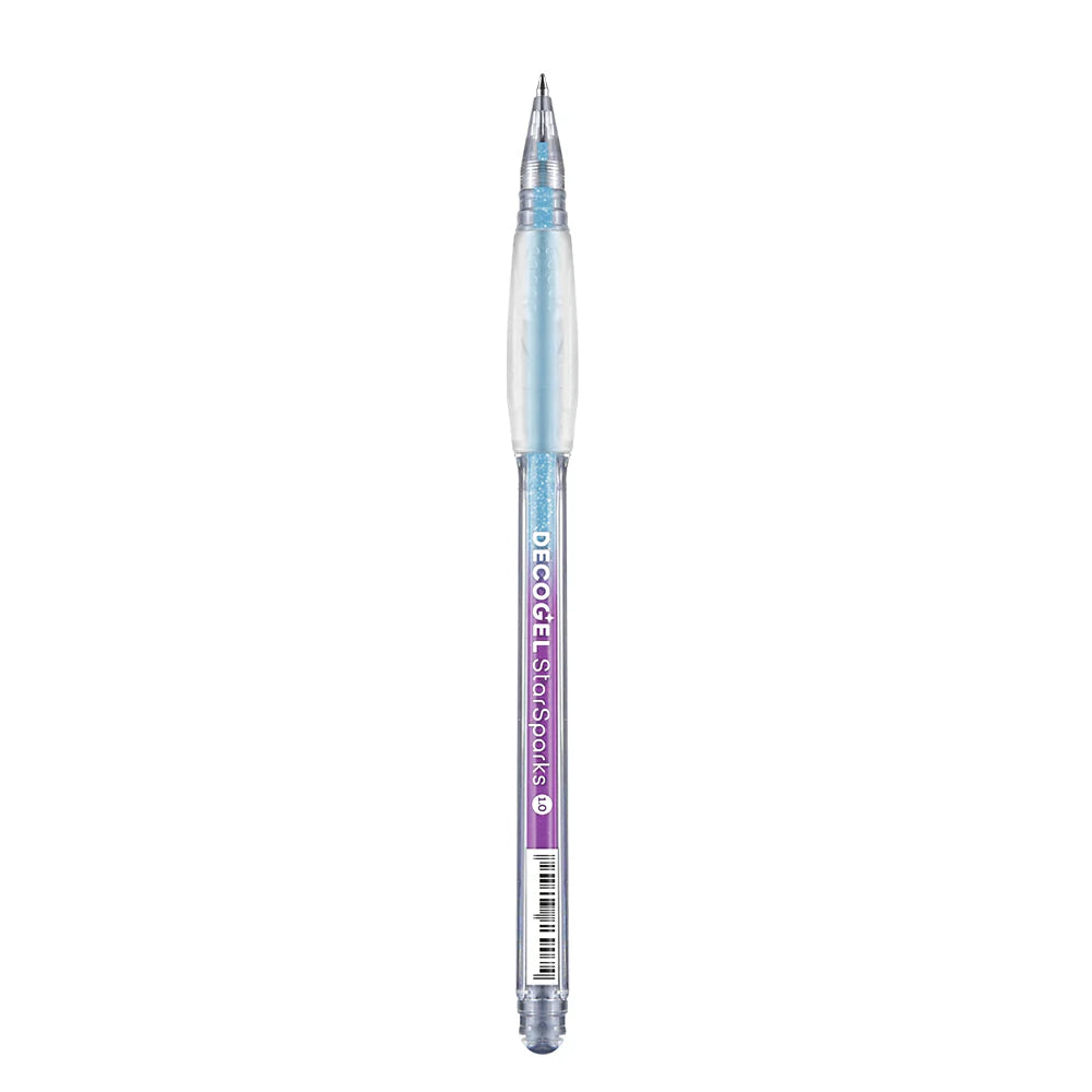 Blue decogel glitter Pen on a white background