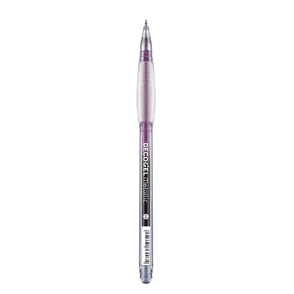 bright rose decogel metallic pen with karin brand logo on white background