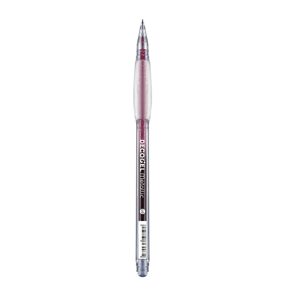 rose pink decogel pen with karin brand logo on white background