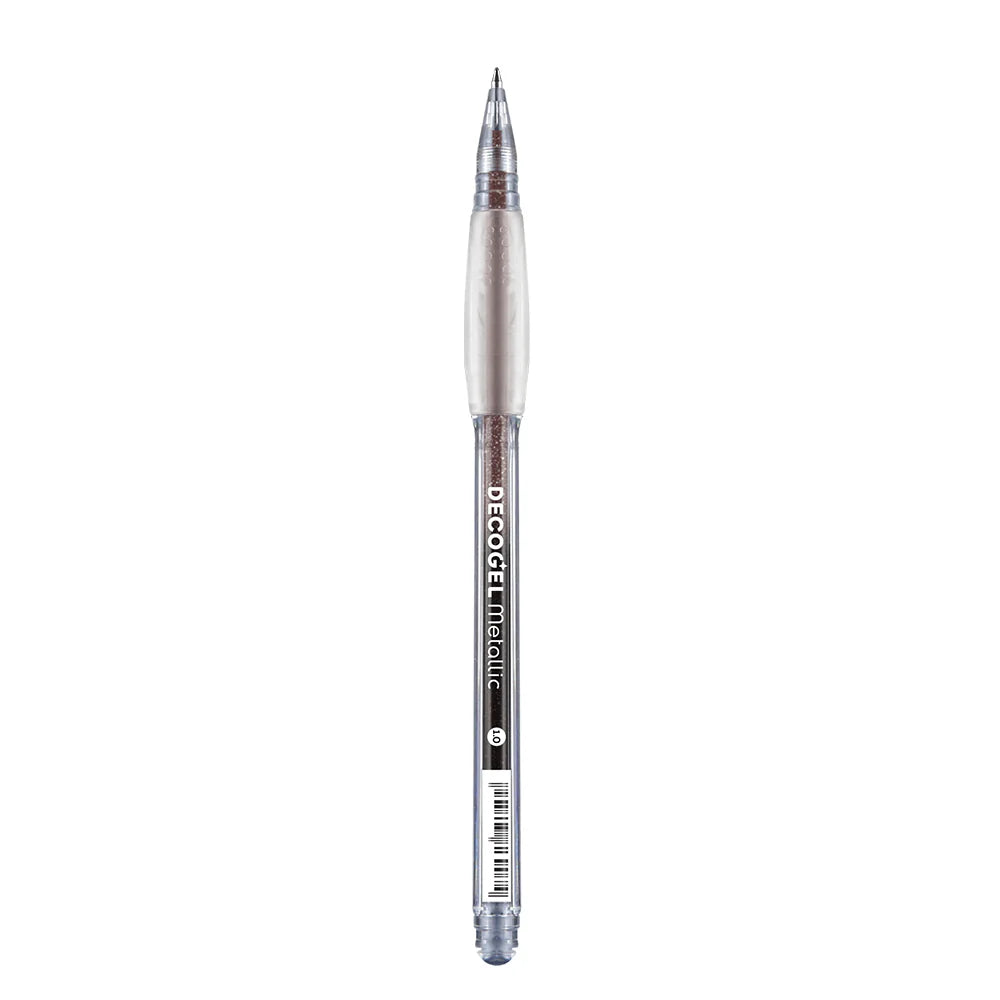 Scarlet decogel metallic pen with Karin brand logo on a white background