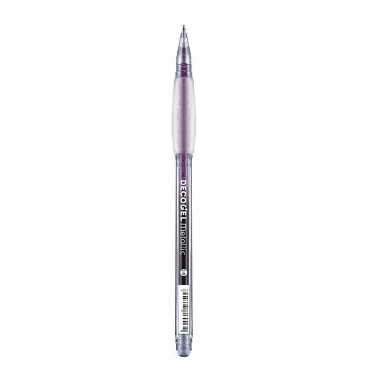 purple decogel metallic pen on a white background