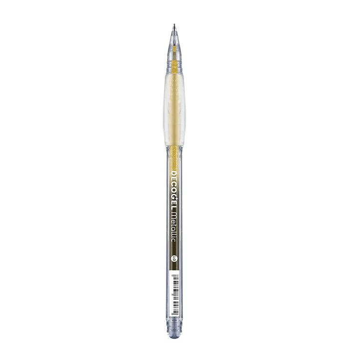 yellow orange DecoGel Metallic pen on a white background