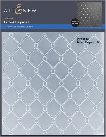 Altenew embossing folder with geometric pattern on a gray background - tufted