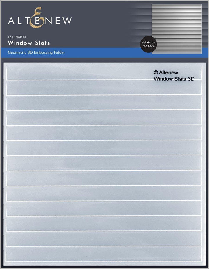 Altenew Window Slats 3D embossing folder on a gray background