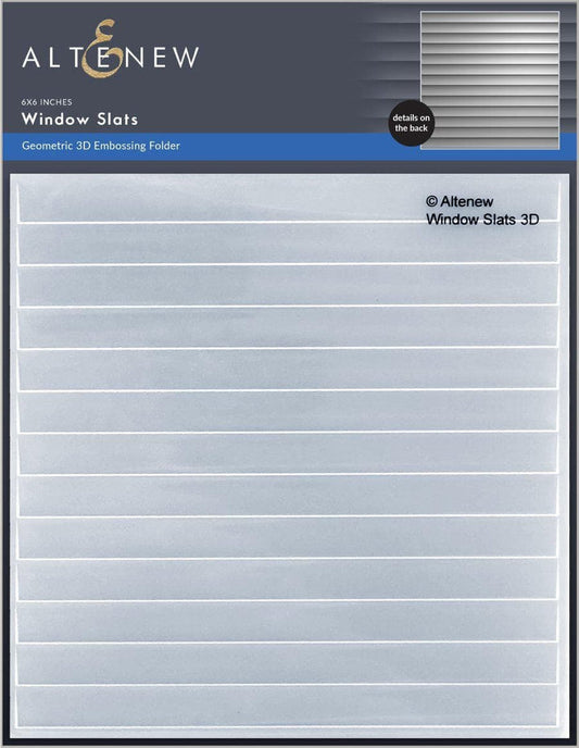 Altenew Window Slats 3D embossing folder on a gray background