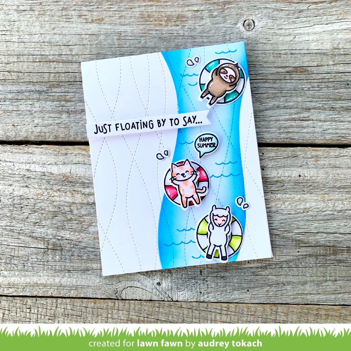 Lawn Fawn Stitched Ripple Backdrop DIe