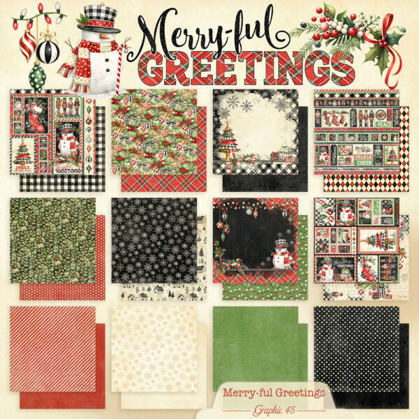 Graphic 45 Merry-ful Greetings 12×12 Collection Pack