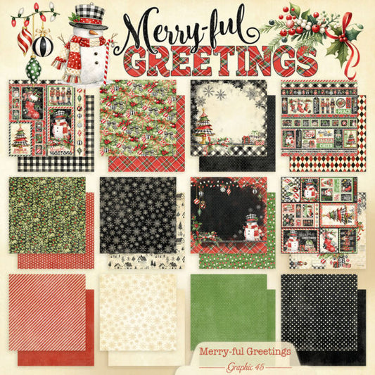 Graphic 45 Merry-ful Greetings 12×12 Collection Pack