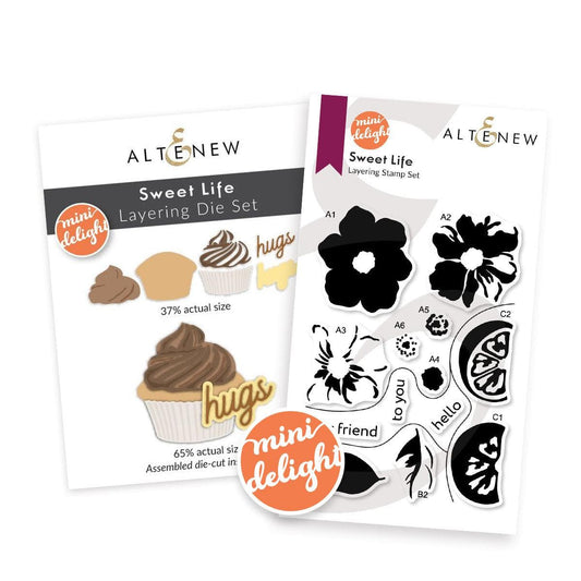 Altenew Sweet Life Layering Die Set and Stamp Set on a white background